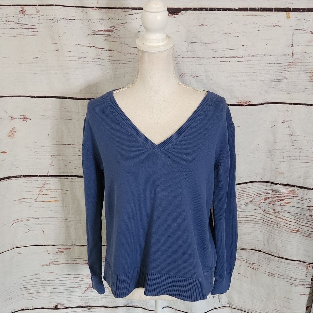 Everlane V Neck Cotton Sweater Size Small